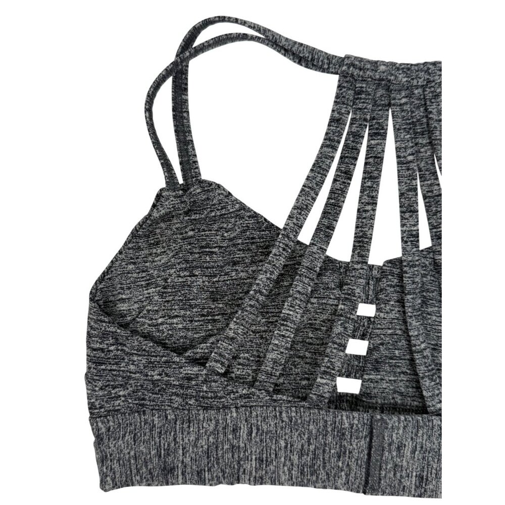 Victorias Secret PINK Strappy Back Gray Athletic Athleisure Sports Bra Ultimate - Picture 7 of 10